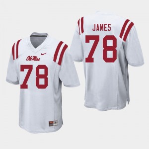 Men Jeremy James White Ole Miss College Football #78 Jersey 118180-422