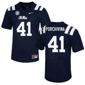 Men John Porchivina Navy Rebels College Football #41 Jersey 709058-387