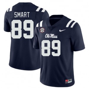 Men Jordan Smart Navy Ole Miss College Football #89 Jersey 708292-988