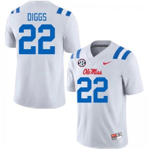 Men Logan Diggs White Ole Miss Rebels 2024 New College Football #22 Jersey 604153-335