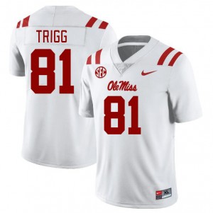 Men Michael Trigg White Rebels College Football #81 Jersey 428407-158
