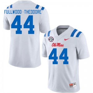 Men Nyseer Fullwood-Theodore White University of Mississippi 2024 New College Football #44 Jersey 727297-682