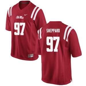 Men Qaadir Sheppard Red Ole Miss Rebels College Football #97 Jersey 739573-532