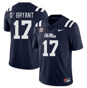 Men Richard O'Bryant Navy Ole Miss Rebels College Football #17 Jersey 428196-687
