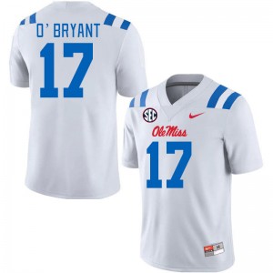 Men Richard O'Bryant White Ole Miss 2024 New College Football #17 Jersey 762254-656