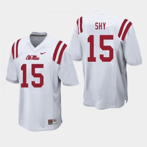 Men Sellers Shy White Ole Miss College Football #15 Jersey 793274-316