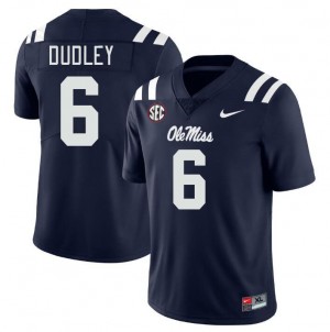 Men TJ Dudley Navy Ole Miss College Football #6 Jersey 924001-661