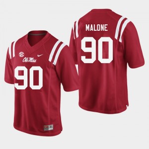 Men Tywone Malone Red Rebels College Football #90 Jersey 737379-220