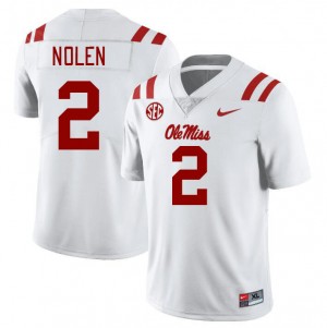 Men Walter Nolen White Ole Miss Rebels College Football #2 Jersey 367250-359