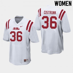 Women Ashanti Cistrunk White Ole Miss College Football #36 Jersey 317514-320