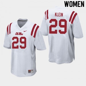Women Campbell Klein White Ole Miss Rebels College Football #29 Jersey 238016-775