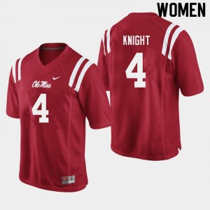 Women Tylan Knight Red Rebels College Football #4 Jersey 188195-859