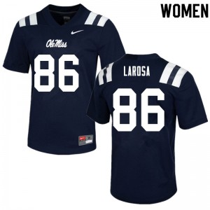 Women Jay LaRosa Navy Ole Miss College Football #86 Jersey 538455-960