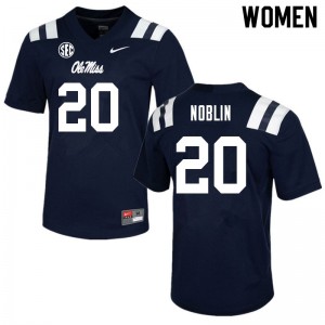Women Blake Noblin Navy Ole Miss College Football #20 Jersey 101777-442