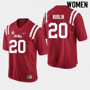 Women Blake Noblin Red Ole Miss College Football #20 Jersey 111001-904