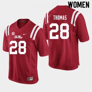 Women Damarcus Thomas Red Rebels College Football #28 Jersey 340297-666