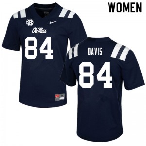 Women Qua Davis Navy Ole Miss College Football #84 Jersey 479887-669