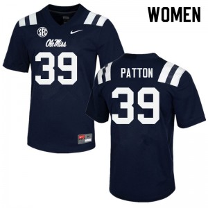 Women Carter Patton Navy Ole Miss College Football #39 Jersey 723439-223