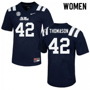 Women Landon Thomason Navy Rebels College Football #42 Jersey 457130-384