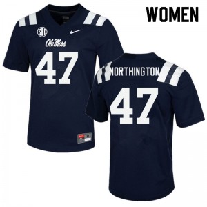 Women Trustin Northington Navy Ole Miss College Football #47 Jersey 876453-803