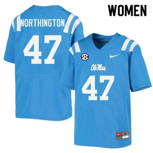 Women Trustin Northington Powder Blue Ole Miss Rebels College Football #47 Jersey 649935-313