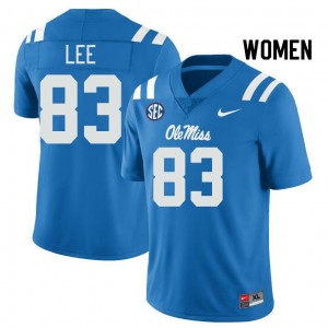 Women Cayden Lee Powder Blue Ole Miss College Football #83 Jersey 612730-150