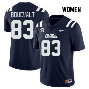 Women Lex Boucvalt Navy Ole Miss Rebels College Football #83 Jersey 832032-729