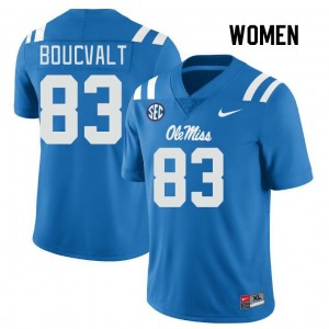 Women Lex Boucvalt Powder Blue Ole Miss College Football #83 Jersey 332212-500