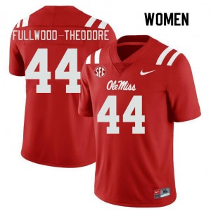 Women Nyseer Fullwood-Theodore Red Ole Miss College Football #44 Jersey 262660-786