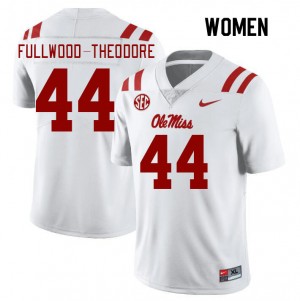 Women Nyseer Fullwood-Theodore White University of Mississippi College Football #44 Jersey 360379-382