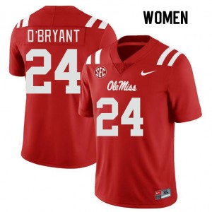 Women Richard O'Bryant Red Rebels College Football #24 Jersey 489829-592