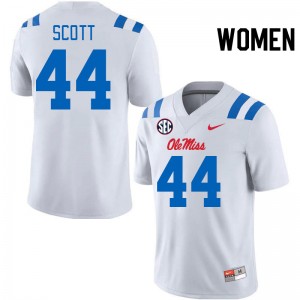 Women Ali Scott White Ole Miss 2024 New College Football #44 Jersey 452854-450