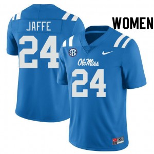Women Andy Jaffe Powder Blue Ole Miss Rebels College Football #24 Jersey 780993-157