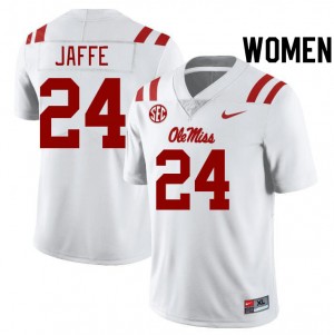 Women Andy Jaffe White Ole Miss College Football #24 Jersey 972257-210
