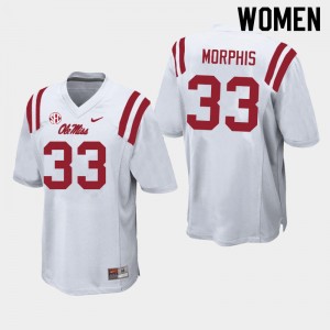 Women Austin Morphis White Ole Miss College Football #33 Jersey 592703-907
