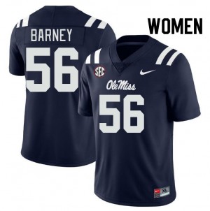 Women CJ Barney Navy Ole Miss College Football #56 Jersey 919939-470
