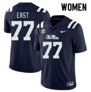 Women Cam East Navy Ole Miss Rebels College Football #77 Jersey 403308-715