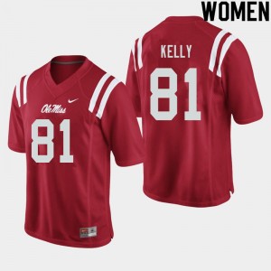 Women Casey Kelly Red Rebels College Football #81 Jersey 379435-561