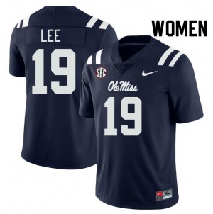 Women Cayden Lee Navy Rebels College Football #19 Jersey 492543-383