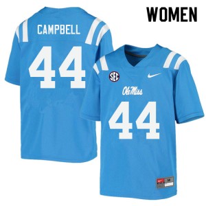 Women Chance Campbell Powder Blue Ole Miss College Football #44 Jersey 680921-708