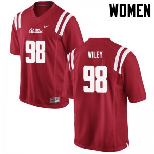 Women Charles Wiley Red Rebels College Football #98 Jersey 741075-187