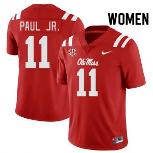 Women Chris Paul Jr. Red Ole Miss College Football #11 Jersey 686421-670