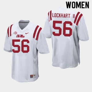 Women Danny Lockhart II White Ole Miss College Football #56 Jersey 925988-288