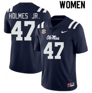 Women DeeJay Holmes Jr. Navy Rebels College Football #47 Jersey 737640-882