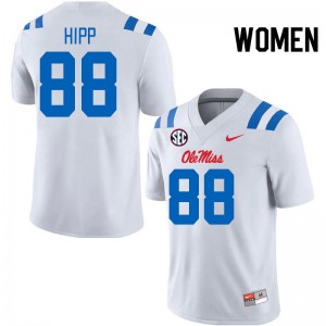 Women Dillon Hipp White Ole Miss Rebels 2024 New College Football #88 Jersey 334345-344