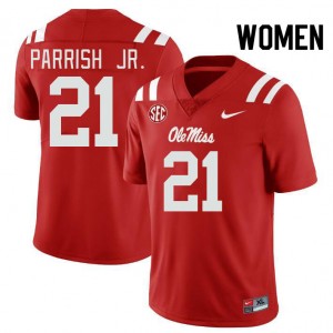 Women Henry Parrish Jr. Red Rebels College Football #21 Jersey 466701-860