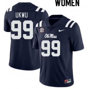 Women Isaac Ukwu Navy Rebels College Football #99 Jersey 102611-447