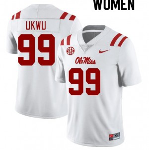 Women Isaac Ukwu White Ole Miss College Football #99 Jersey 150028-495