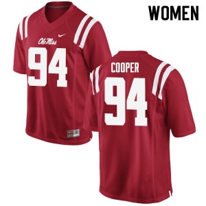 Women Jack Cooper Red Ole Miss College Football #94 Jersey 719591-207