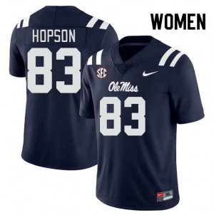 Women Jarnorris Hopson Navy Ole Miss College Football #83 Jersey 795661-740